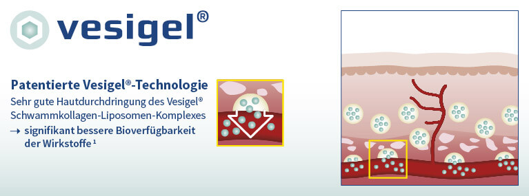 Signifikant bessere Bioverfügbarkeit dank patentierter Vesigel®-Technologie